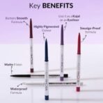 Hilary Rhoda Stroke It Eye Pencil | Coloured Eyeliner Pencil | Easy Glide & Quick-Drying Formula | Matte Finish | Built-in Sharpener | 0.26g (Ocean Blue | Shade 03) - Fast UK Delivery - Image 5