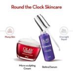 Olay STEMPack with Regenerist Micro Sculpting Cream and Retinol Night Serum | Round The Clock Skincare | Plump, Hydrated Skin | Normal, Oily, Dry, Combination Skin | Pack of 2 | Free Pouch - Fast UK Delivery - Image 4