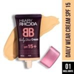 Hilary Rhoda BB Cream with SPF 15 | Infused with Wheat Germ Oil & Jojoba Seed Oil | Weightless Formula | Hides Blemishes, Dark Spots & Pigmentation - 40ml (Shell White - Shade 1) - Fast UK Delivery - Image 3