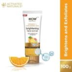 WOW Skin Science Vitamin C + Hyaluronic Acid Brightening Face Scrub | Gently Exfoliates | Smoothens Skin Texture | Hydrates Skin | Promotes Even-Toned Complexion | 100g - Fast UK Delivery - Image 3