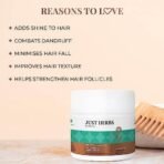 Just Herbs Nourishing Hair Cream for Men & Women with Bhringraj & Rosemary, Helps Reduce Dandruff and Hairfall 100 g - Fast UK Delivery - Image 5