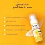 WOW Skin Science Sunscreen Gel For All Skin Types | SPF 55 PA++++ | With Glutathione & Aloe Vera Extract | Lightweight | Quick Absorbing | No White Cast | UVA & UVB Protection | 50 ml - Fast UK Delivery - Image 6