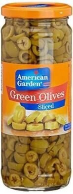 American Garden Green Olives - Sliced, 450g Bottle - Fast UK Delivery - Image 2