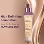 Hilary Rhoda High Definition Foundation | Hides Pores & Blemishes | HD Foundation For All Skin Types | Blendable Formula | Matte & Natural Finish High Coverage | 33ml (Natural Beige| Shade 03) - Fast UK Delivery - Image 4