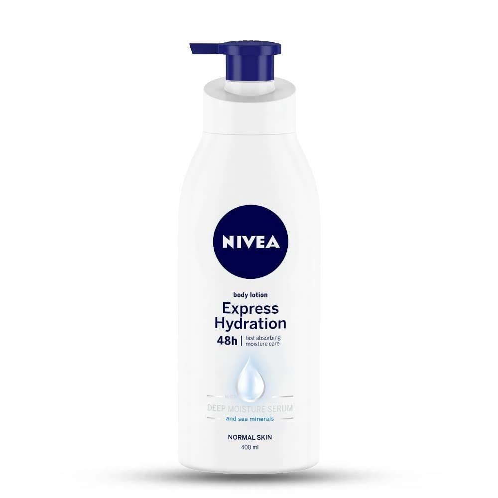 uk41eyIP6IEzL-1-1.jpg NIVEA Body Lotion For Men & Women, Express Hydration, for Fast Absorption, 400 ml - Fast UK Delivery - Image 1