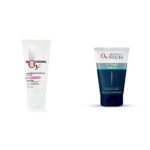 O3+ Brightening & Whitening Face Wash with Cucumber and Aloe Vera Extracts (100ml) & O3+ ALPHA MEN Acno D-TAN Scrub With Hyaluronic & Mint 50g - Detan Scrub for TAN removal Combo - Fast UK Delivery