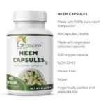 Grenera Neem Capsules 90 no, Turmeric Capsules 120 nos | Made with pure neem leaf powder and turmeric powder, black pepper powder - Image 3