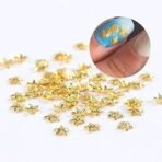 HUDA GIRL 3D Small Leaves Plated Trendsetter Metal Nail Art Alloy of 3D Nail Studs (Gold)(N-23) - Fast UK Delivery - Image 5
