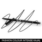 FASHION COLOUR Intense Black Kajal With Smudger(0.35g) | 12 Hr Long Stay | Waterproof & Smudgeproof | One Swipe Smooth Application | 3-In-1 Kajal, Eyeliner, Smokey Eyeshadow | (Matte Black) - Fast UK Delivery - Image 3