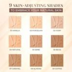 Just Herbs Medium to Full Coverage Liquorice Root and Sandalwood Longwear Weightless Foundation for Face Makeup 40 ml - Fast UK Delivery - Image 5