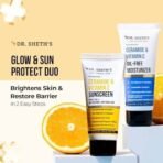 Dr. Sheth's Glow & Sun Protect Duo | Lightweight Sunscreen & Oil-Free Moisturizer Combo | Nourished & Protected Skin | For Normal to Combination Skin | For Men & Women | 50g x 2 - Fast UK Delivery - Image 3