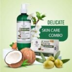 Ayouthveda Delicate Skin Care Combo | Delicate Skin Pure Castile Soap 100g & Delicate Skin Moisturiser Body Lotion 300ml | With The Goodness Of Neem, Tulsi, Coconut & Almond | Nourishes & Hydrates The Body - Fast UK Delivery - Image 3