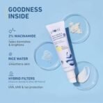 Plum 2% Niacinamide & Rice Water Sunscreen SPF 50 PA+++ | for Oily, Dry & Combination Skin | UVA/UVB Protection | Reduces Tan & Brightens Skin | No White Cast & Non-Sticky | for Women & Men | 50g - Fast UK Delivery - Image 6