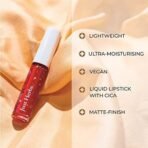 Just Herbs Ayurvedic Creamy Matte Long Lasting Liquid Lipstick, Lightweight & Hydrating Lip Colour with Liquorice & Sweet Almond Oil - Fuchsia Pearl - Fast UK Delivery - Image 6