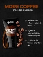 BEARDO De-Tan Face wash for Men, 100ml (Pack of 2) | Reduces Tan for glowing complexion | Coffee Facewash | Dark Spot Reduction | Tan removal face wash men - Fast UK Delivery - Image 4