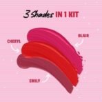 MyGlamm POPxo Makeup- Matte Finish Liquid Lipstick Kit - OG Crew -1.5g (Set of 3) | Blair, Cheryl, & Emily (Wine Red, Pink, Britgh Red) Shade | Enriched with Cocoa Butter & Vitamin E - Fast UK Delivery - Image 5