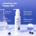 Plum 1% Salicylic Acid Clearly Gentle Gel Face Wash with Blueberry | Helps fight active acne | Gentle & non-drying | For oily, acne-prone skin | Beginner-friendly | All genders | 100% Vegan | 100 ml - Fast UK Delivery - Image 4