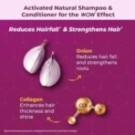 Wow Skin Science Onion Oil Shampoo & Conditioner Kit With Red Onion Seed Oil Extract, Black Seed Oil & Pro-Vitamin B5 (Shampoo + Conditioner), 600 Ml (Pack of 2) - Fast UK Delivery - Image 4