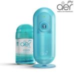 Godrej aer pocket, Bathroom Air Fragrance - Assorted Pack of 5 (5x10g) and Godrej aer matic, Automatic Air Freshener Kit with flexi control - Cool Surf Blue (225 ml) - Fast UK Delivery - Image 7