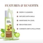 Just Herbs Brightening Face Wash with Vitamin C Amla & Liquorice Root for Men & Women | Hydrates Skin, Reduces Hyperpigmentation & Maintains pH Level | Suits All Skin Types- 50 gm - Fast UK Delivery - Image 3
