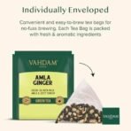 VAHDAM Amla Ginger Tea - 15 Green Tea Bags | Vitamin C Fortified Digestive Health Drink | High Nutrition Pratapgarh Amla Variety | Herbal Tea for Immunity - Fast UK Delivery - Image 5