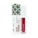Just Herbs Ayurvedic Creamy Matte Long Lasting Liquid Lipstick, Lightweight & Hydrating Lip Colour with Liquorice & Sweet Almond Oil - Hibiscus Red - Fast UK Delivery