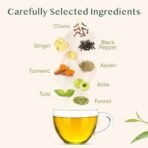 VAHDAM, Vedic Kadha Herbal Tea Bags - 50 Pyramid Tea Bags| Caffeine Free, Non-GMO, Gluten-Free | 100% Pure Herbal Tisane - Earthy & Savory | Whole Loose-Leaf Tea Bags | Resealable Ziplock Pouch - Fast UK Delivery - Image 3