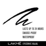 LAKME Eyeconic Black Kajal, Matte Kohl Liner In A Twist Up Pencil, 0.35 G & Lakme Insta Eye Liner, Black Semi_Matte Finish, Water Resistant, Long-Lasting, 9 Ml - Fast UK Delivery - Image 5