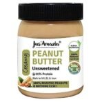 Jus' Amazin Creamy Peanut Butter - Unsweetened (325g) | 27.8% Protein | Only 100% Pure Peanuts - no added Sugar/Salt/Hydrogenated Fats/Emulsifiers | Dairy Free, Keto | Clean Nutrition, 0% Chemcials - Fast UK Delivery - Image 2