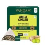 VAHDAM Amla Ginger Tea - 15 Green Tea Bags | Vitamin C Fortified Digestive Health Drink | High Nutrition Pratapgarh Amla Variety | Herbal Tea for Immunity - Fast UK Delivery - Image 2