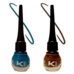 KINDED Eye Liner Liquid Waterproof Smudgeproof Longlasting Insta Bold Look Intense Colour Pigments Quick Drying Eyeliner Combo (5 ml each, Matte Finish, Teal Green & Chocolate Brown) - Fast UK Delivery - Image 2