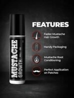 Beardo Beard & Mustache Growth Combo | Mustache Growth Roll On 8ml & Beard n Hair Growth Oil 50ml (Set of 2) - Fast UK Delivery - Image 7