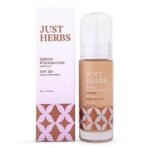 Just Herbs Serum All Skin Type Foundation For Face Makeup With SPF30+ Dewy Finish Full Coverage Waterproof(Natural) & 2 in 1 Herbal Eyeliner + Kajal - Black 0.3g Combo - Fast UK Delivery - Image 3