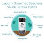 Lagom Gourmet Seedless Safawi Dates 1 Kg | Saudi Arabia Dates | All Natural | No Preservatives | No Added Sugar | Gluten Free Vegan Plant Based Non Gmo Dates Dry Fruits Khajur| Khejur - Fast UK Delivery - Image 5