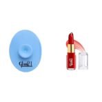 Glam 21 Silicone Face Cleanser Scrubber (Small) Jelly Pop fruity gel lipstick| Moisturising Glossy Finish Gives a Natural Colour Lightweight 02- Strawberry Red, 3.5gm - Fast UK Delivery