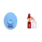 Glam 21 Silicone Face Cleanser Scrubber (Small) Jelly Pop fruity gel lipstick| Moisturising Glossy Finish Gives a Natural Colour Lightweight 02- Strawberry Red, 3.5gm - Fast UK Delivery