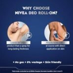 NIVEA MEN Fresh Active 50ml Deo Roll On | With Fresh Ocean Extracts| 72 H Freshness| 0% Alcohol | Dermatologically Approved & Paraben Free Formula - Fast UK Delivery - Image 5