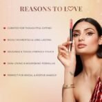 Just Herbs Festive Glam Makeup Essential Makeup Pouch for Women (Lip & Cheek Tint, Ultra Matte Lipstick, Nail Paint, Eyeliner) - Fast UK Delivery - Image 4