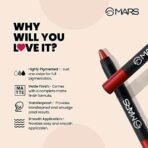 MARS Long Lasting Crayon Lipstick up to 12 Hours Stay | Matte Finish | Waterproof | Won't Smudge Won't Budge Lip Crayon (3.5 gm) (10-Girl Power) - Fast UK Delivery - Image 5