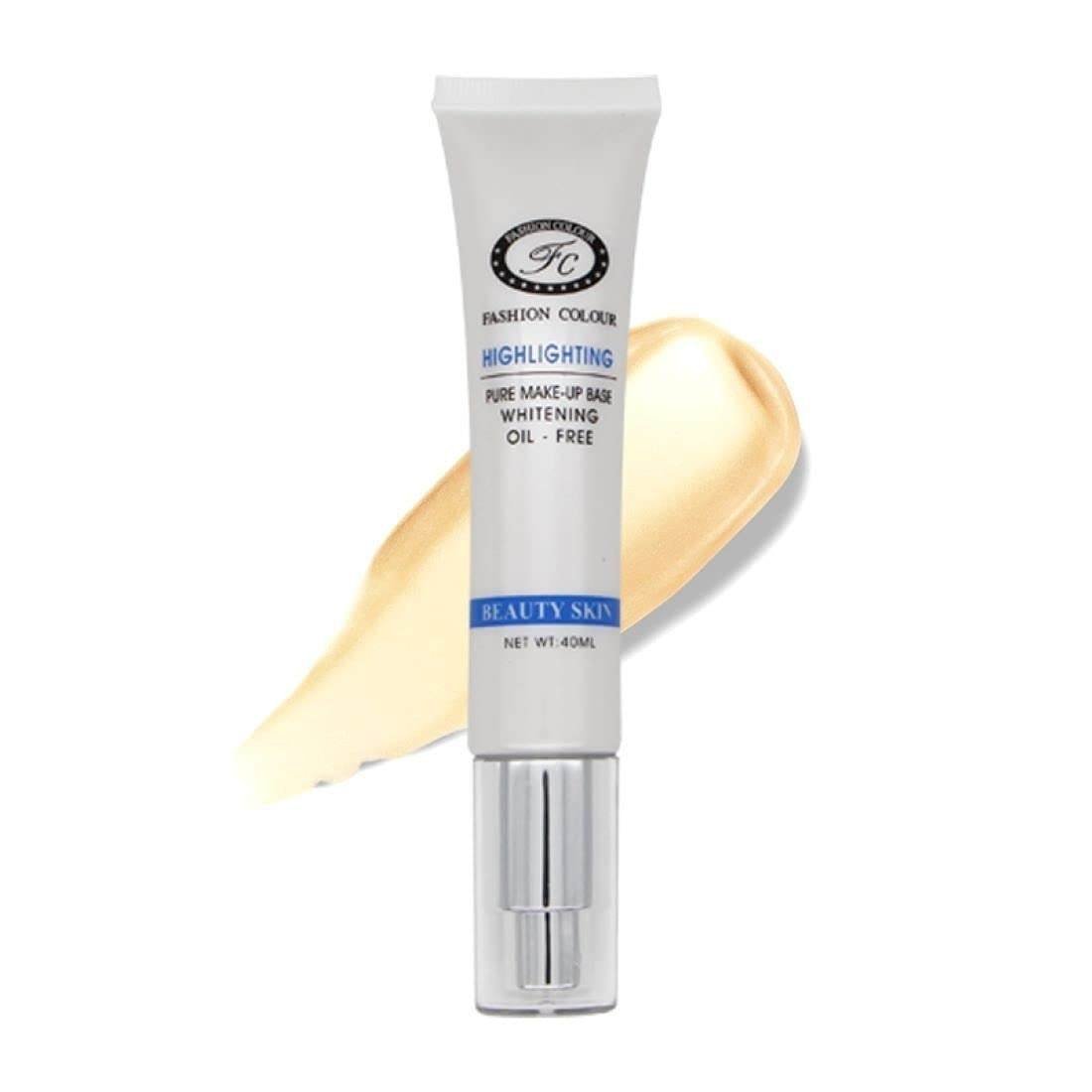 uk41jUWvuliZL-1-1.jpg Fashion Colour High-lightning Pure Makeup base | Pre Makeup Base | Primer | Oil-Free | Hydrates & Moisturises | Natural Glow Finish For Face Makeup | Contains Pearl Powder| Dewy Glow | Available in 3 Variants | Golden | 40ml - Fast UK Delivery - Image 1