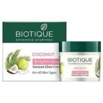 Biotique Coconut Brightening Instant Glow Cream| Lightweight and Non-Greasy | Reduces Dark Spots and Protects Ageing | Nourished and Moisturized Skin |100% Botanical Extracts| All Skin Types | 50gm - Fast UK Delivery - Image 2