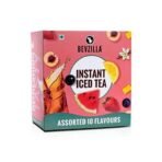 Bevzilla Iced Tea Powder Assorted 10 Flavours Pack, Ice Brew, Cold Brew, Strong and Highly Flavourful, No Artificial Ingredients, 30 Calorie Instant Ice Tea Powder, 30 GM Each Sachet x 10 - Fast UK Delivery - Image 2