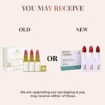 Just Herbs Ayurvedic Creamy Matte Half-Size Lipstick Kit - Peachy Pink Coral & 1.8gm x 3 - Fast UK Delivery - Image 3