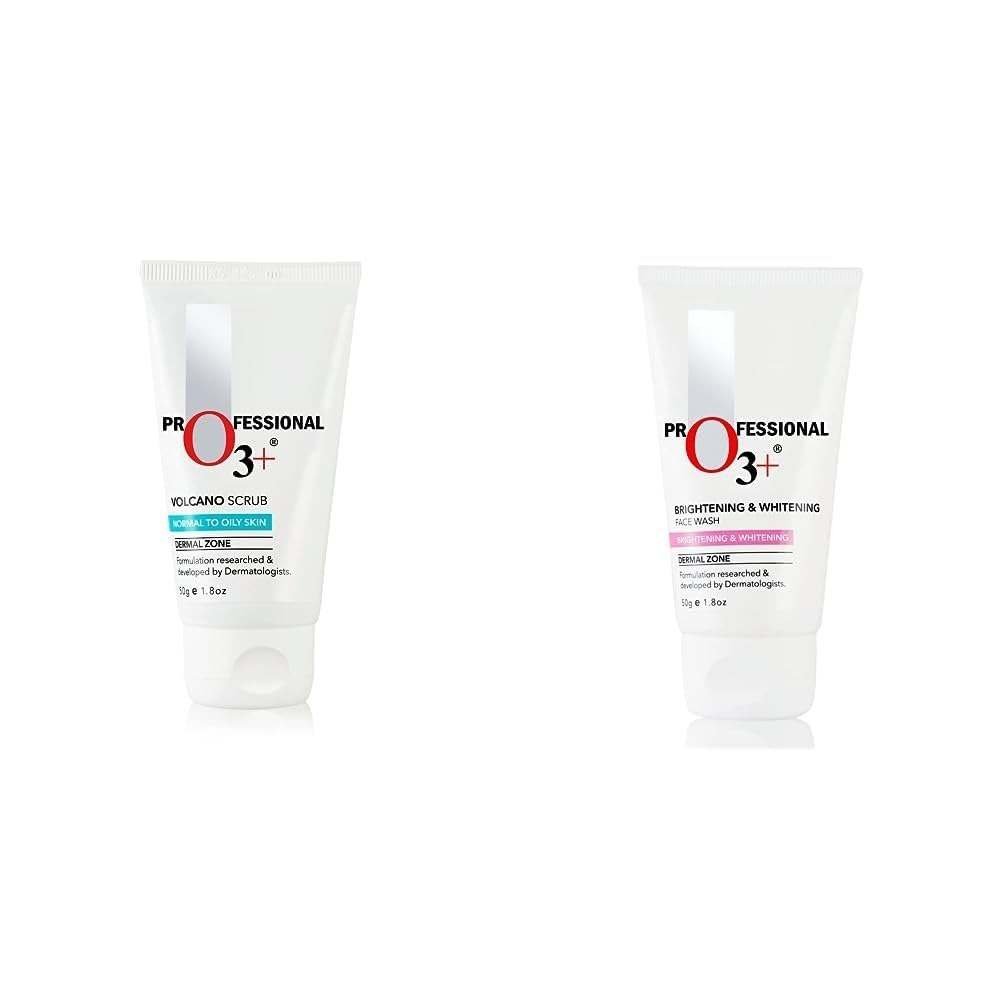 uk41k3AaMvy9L-1-1.jpg O3+ Volcano Scrub (50G) & O3+ Brightening and Whitening Face Wash, 50g Combo - Fast UK Delivery - Image 1