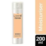 LAKME Peach Milk Face Moisturizer 200 ml & LAKME Peach Milk Moisturizer SPF 24 Sunscreen Lotion - Fast UK Delivery - Image 4