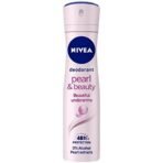 NIVEA Pearl And Beauty Deodorant, Spray, Female 48Hours, 150Ml - Fast UK Delivery