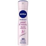 NIVEA Pearl And Beauty Deodorant, Spray, Female 48Hours, 150Ml - Fast UK Delivery