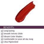 Glam 21 Ultra Velvet Lipstick | Long-lasting stay on lips | Lovely matte finish | 2.5gm | Orange Red-15 - Fast UK Delivery - Image 4