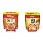 Kellogg's Combo, Kellogg's Corn Flakes Real Almond and Honey, 1 kg and Kellogg's Corn Flakes Original, 1.2 kg - Fast UK Delivery - Image 2