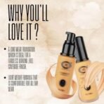 Fashion Colour Cream + Oil-Free Waterproof Foundation | Semi Matte Finish With 20 Spf | Oil Free | Hydrating Liquid Foundation | 18Hr Long Wear | Creamy formula | 3 Variants | Medium Coverage | 30ml | Warm Amber - Fast UK Delivery - Image 6